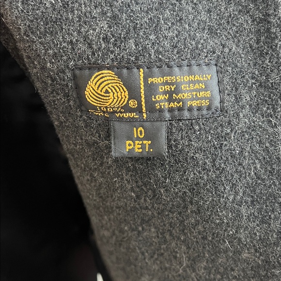 Vintage London Fog Gray 100% Wool Women’s Long Line Overcoat Sz 10 Petite - Picture 5 of 10